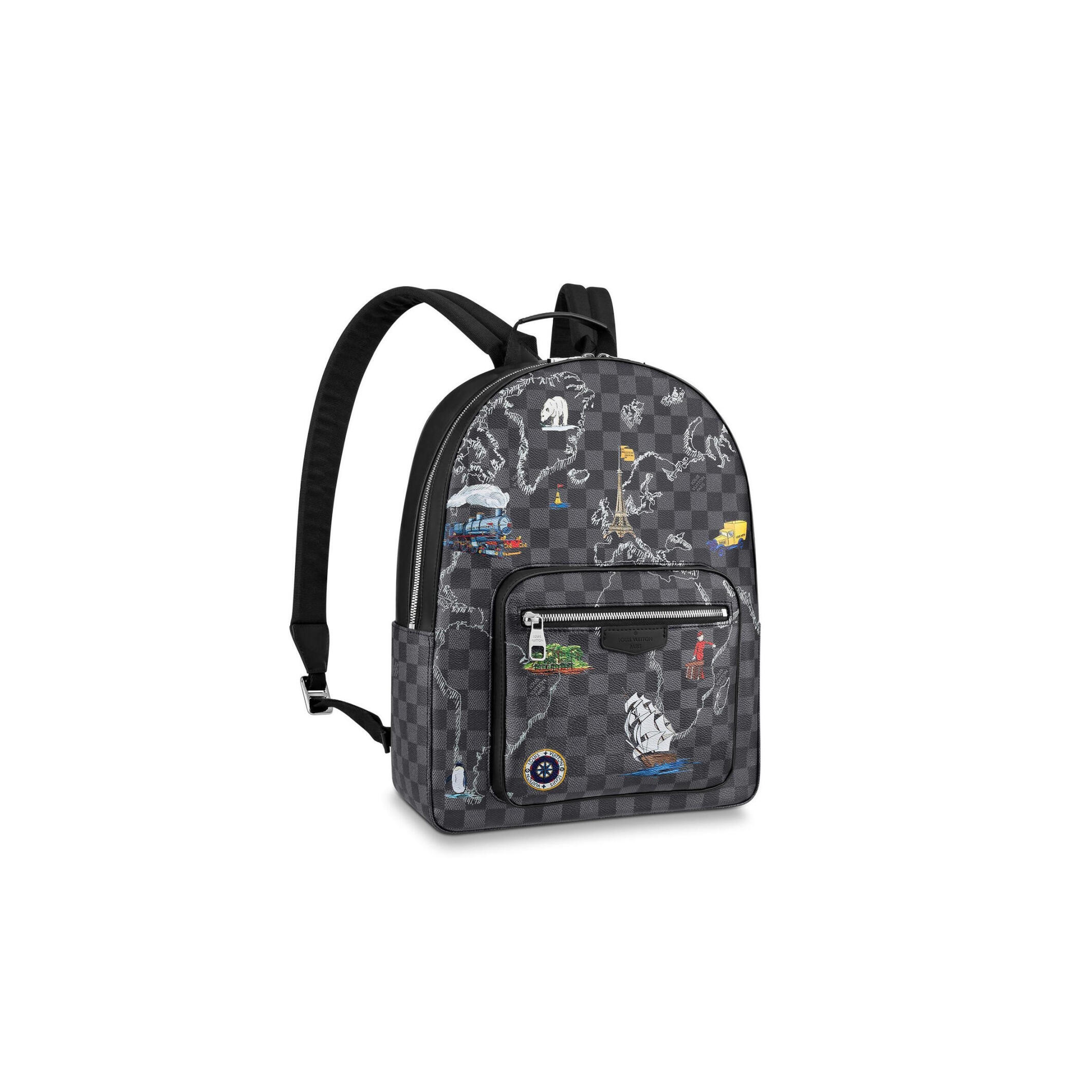 LOUIS VUITTON JOSH BACKPACK DAMIER MAP STICKERS (40*31*13cm)